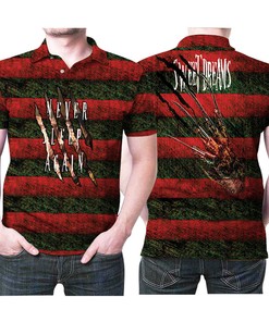 Freddy Krueger Never Sleep Again Sweet Dream Horror Film 3D Printed Gift For Halloween Lovers Polo Shirt
