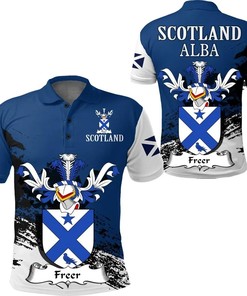 Freer Scottish Family Crest Scotland Special Polo Shirt - Golf Shirt