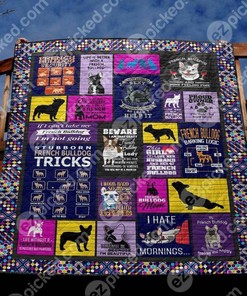 French Bulldog Customizable Quilt Bedding Set - Great for Bedroom Decoration and Family Gifts