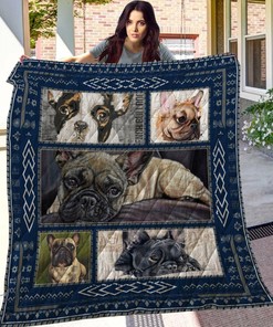 French Bulldog Personalized Quilt Bedding Set Blanket - Great for Bedroom Decor and Family Gifts