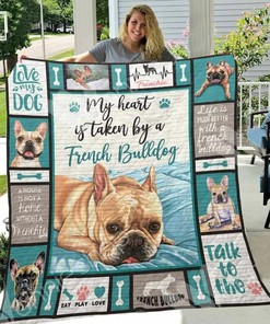 French Bulldog Quilt Bedding Set Blanket for Dog Lovers - Gifts for Family