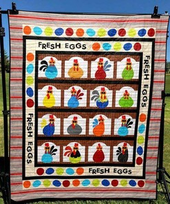 Fresh Eggs Personalized Quilt Blanket Bedding Set for Home Decoration and Family Gifts