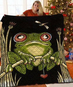 Frog Quilt Bedding Set Blanket Bedroom Decor, Gifts for Family