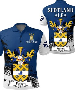 Fulton Scottish Family Crest Scotland Special Polo Shirt - Golf Shirt