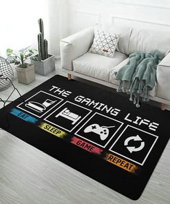 GAGNONLEE The Gaming Life Rugs: Game Controller Floor Mat 3D Printed Modern Carpet