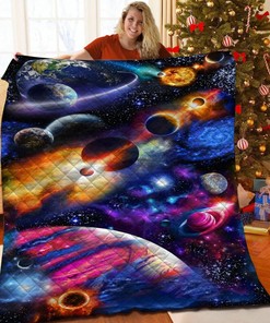 Galaxy Planet Personalized Quilt Bedding Set for Home Decoration and Family Gift Ideas