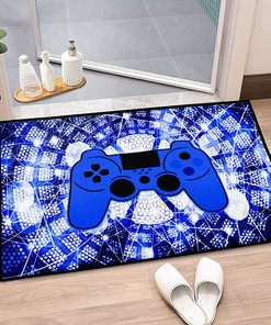 Game Area Rugs, Modern Dynamic Cool Game Theme, Printed Living Room Mat Bedroom Gamepad Controller Player Boys Gifts