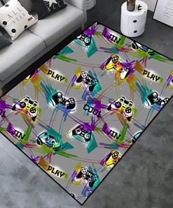 Game Area Rugs for Bedroom and Living Room Decor - 3D Gamer Carpet Printed Mat (Game Rugs-6)