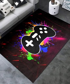 Game Carpet Square Carpet for Living Room and Bedroom - Video Controller Game Player Children Throwing Carpet