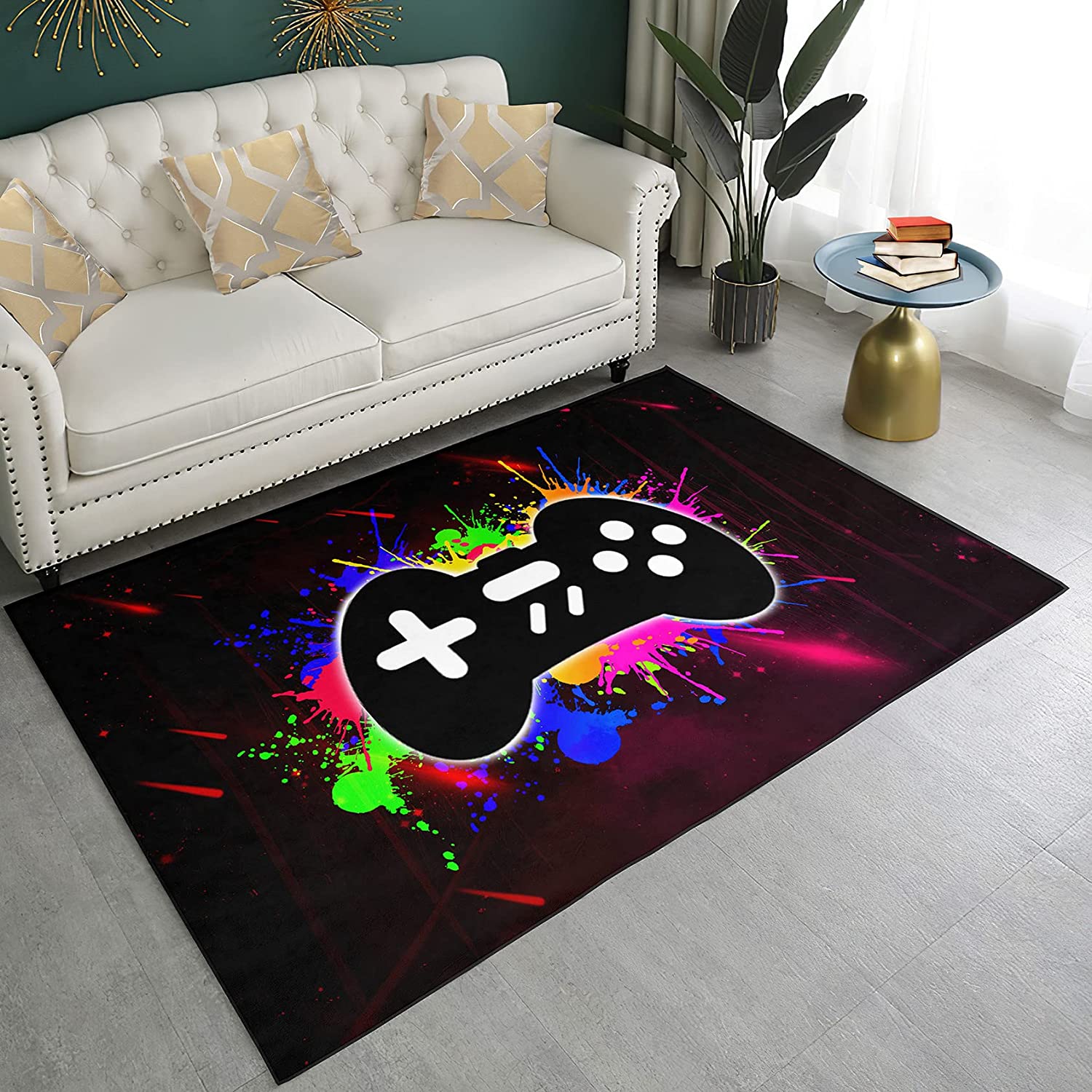 Game Carpet Square Carpet for Living Room and Bedroom - Video Controller Game Player Children Throwing Carpet - Image 2