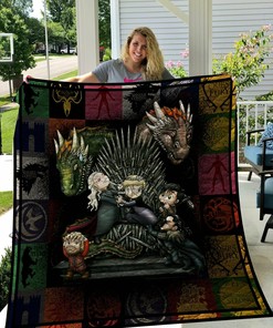 Game Of Thrones Fight Thrones Quilt Bedding Set - Great for Bedroom Decor and Gifts for Fans