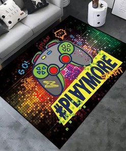 Game Rugs - 3D Printed Gaming Carpet Rugs for Boys Bedroom