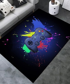 Game Rugs-10 - Game Area Rugs with 3D Gamer Carpet Decor for Gaming Room
