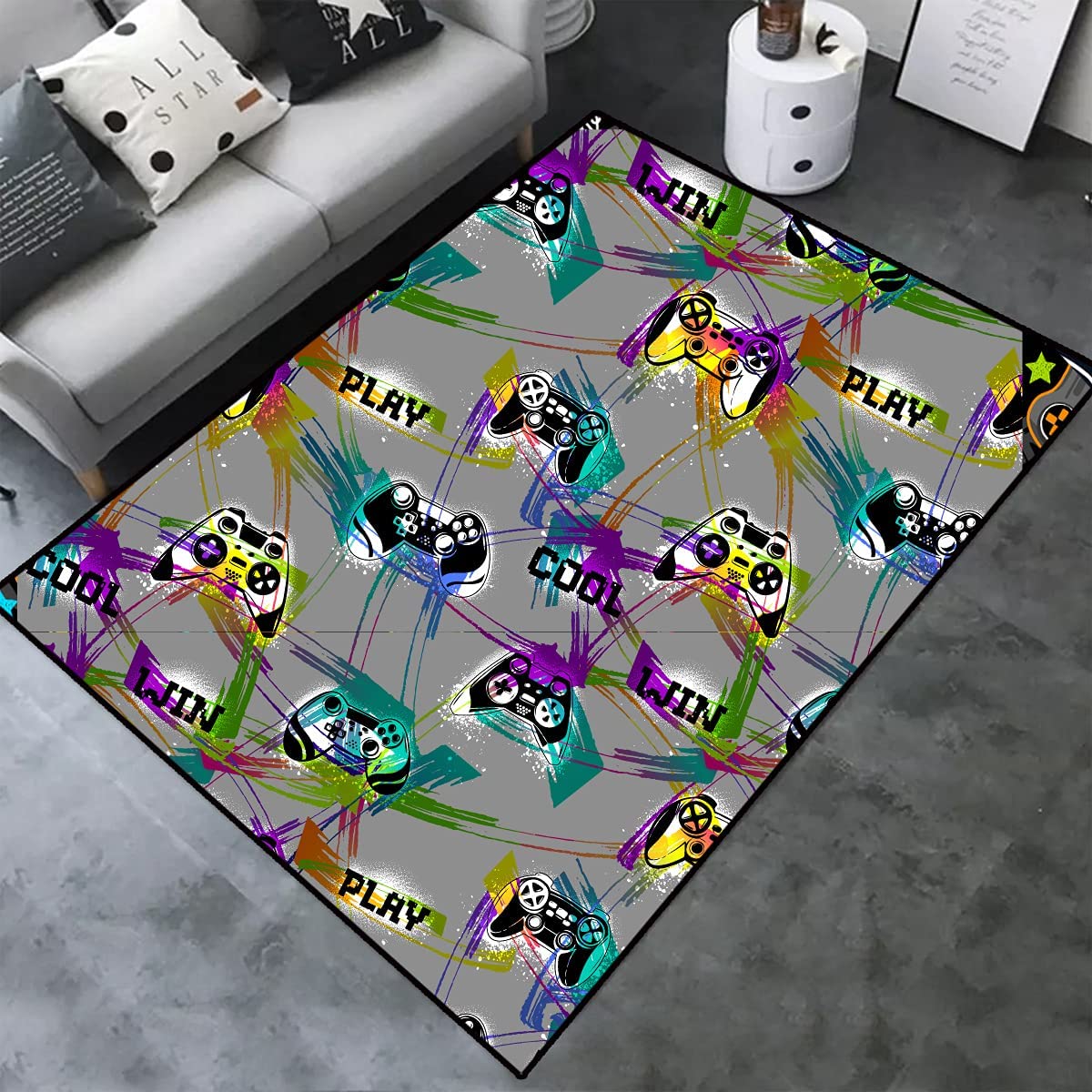 Game Rugs-7 - Game Area Rugs with Custom Game Printed Living Room Mat