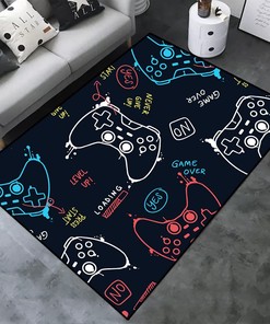 Game Themed Area Rugs for Living Room and Bedroom -