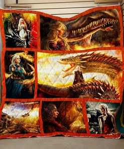 Game of Thrones Personalized Dragon Quilt Bedding Set for Home Decoration and Family Gifts