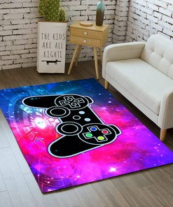 Gamepad Area Rugs Carpet for Home Decors, Ideal for Gamers and Gaming Players. Available in Reactor Blue and Hot Pink
