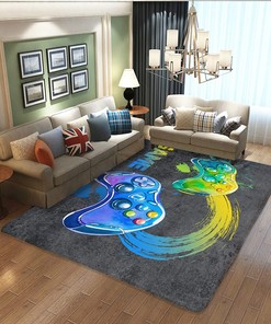 Gamer Rug with Game Video Gaming Carpet and Gamer Floor Pad Rugs, Perfect for Children Play Runner Carpet
