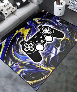 Gamer Rugs for Bedroom and Kids Room - Boys Gamepad Carpets and Gaming Rug Gamer Gifts