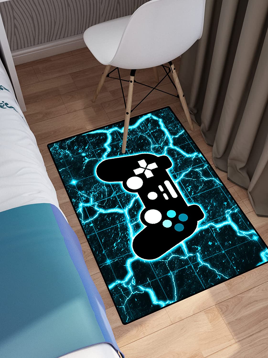 Gamer Rugs for Boys Bedroom - Cool Gaming Mat Home Playroom Decor - Image 2