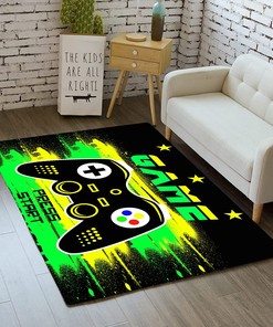 Gaming Room Area Rugs - Video Games Carpets - Gamer Bedroom Decor - Comfy Floor Doormats for Boys Room