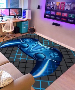 Gaming Rug Controller Area Carpet for Kids Boy Bedroom Dining Living Play Home Decor - Non-Slip Comfy Floor Mat
