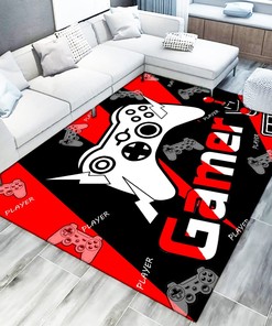 Gaming Rugs for Living Room Kids Bedroom - 3D Game Printed Gem Pattern Area Rug - Indoor Carpet Yoga Mat
