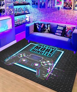 Gaming Rugs for Teen Boys Bedroom - Non Slip Floor Mat with Game Controller Decoration