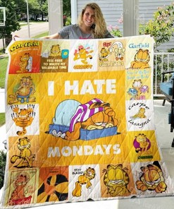 Garfield Quilt Bedding Set Blanket for Comics and Cat Lovers - Family Gifts