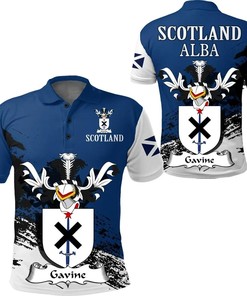 Gavine Scottish Family Crest Scotland Special Polo Shirt - Golf Shirt