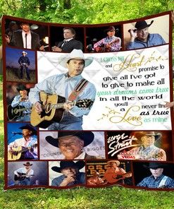 George Strait I Cross My Heart Quilt Bedding Set Bedroom Decor, Gifts for Family