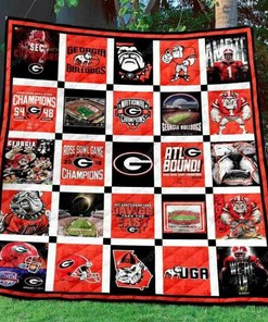 Georgia Bulldogs Personalized Quilt Bedding Set Suitable for Home Decoration and Family Gifts