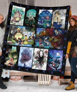 Ghibi Characters Anime Personalized Quilt Bedding Set for Bedroom Decor and Family Gifts
