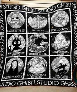 Ghibli Drawing Personalized Quilt Bedding Set for Bedroom Decor and Family Gifts