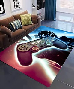 Gift Gamepad Controller Bedroom Floor Mat for Gamer, Anti-Slip Game Area Rug for Home Decor Sofa Floor (Game Rug 6)