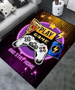 Gifts for Baseball Lovers | Personalized Game Printed Living Room Mat | Customizable Area Rug