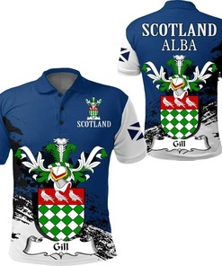 Gill Scottish Family Crest Scotland Special Polo Shirt - Golf Shirt