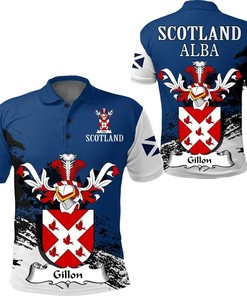 Gillon Scottish Family Crest Scotland Special Polo Shirt - Golf Shirt