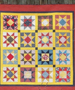 Gingham Star Personalized Quilt Blanket Bedding Set, Perfect for Home Decoration and Family Gifts