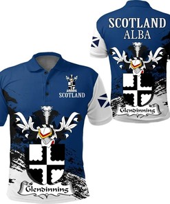 Glendinning Scottish Family Crest Scotland Special Polo Shirt - Golf Shirt