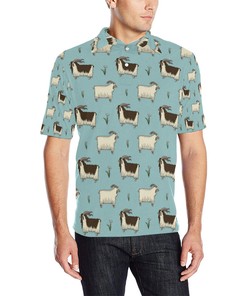 Goat Pattern Print Design 02 Men Polo Shirt