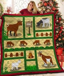 Goat Quilt Bedding Set for Bedroom Decor, Personalized Gift for Family