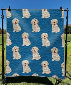 Golden Retriever Dog Quilt Blanket Bedding Set - Great for Bedroom Decor and Family Gifts