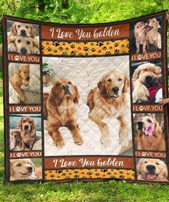 Golden Retriever Golden Retriever 0410 Quilt Bedding Set Blanket Bedroom Decor, Gifts for Family