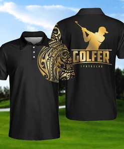 Golden Tattoo Golf Unisex Polo Shirt For Golfer Sport Club