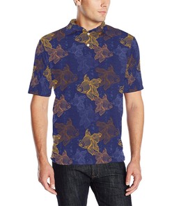 Goldfish Pattern Print Design 01 Men Polo Shirt