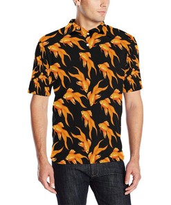 Goldfish Pattern Print Design 03 Men Polo Shirt