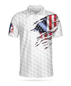 Golf American Flag 3D All Over Printed Polo Shirt