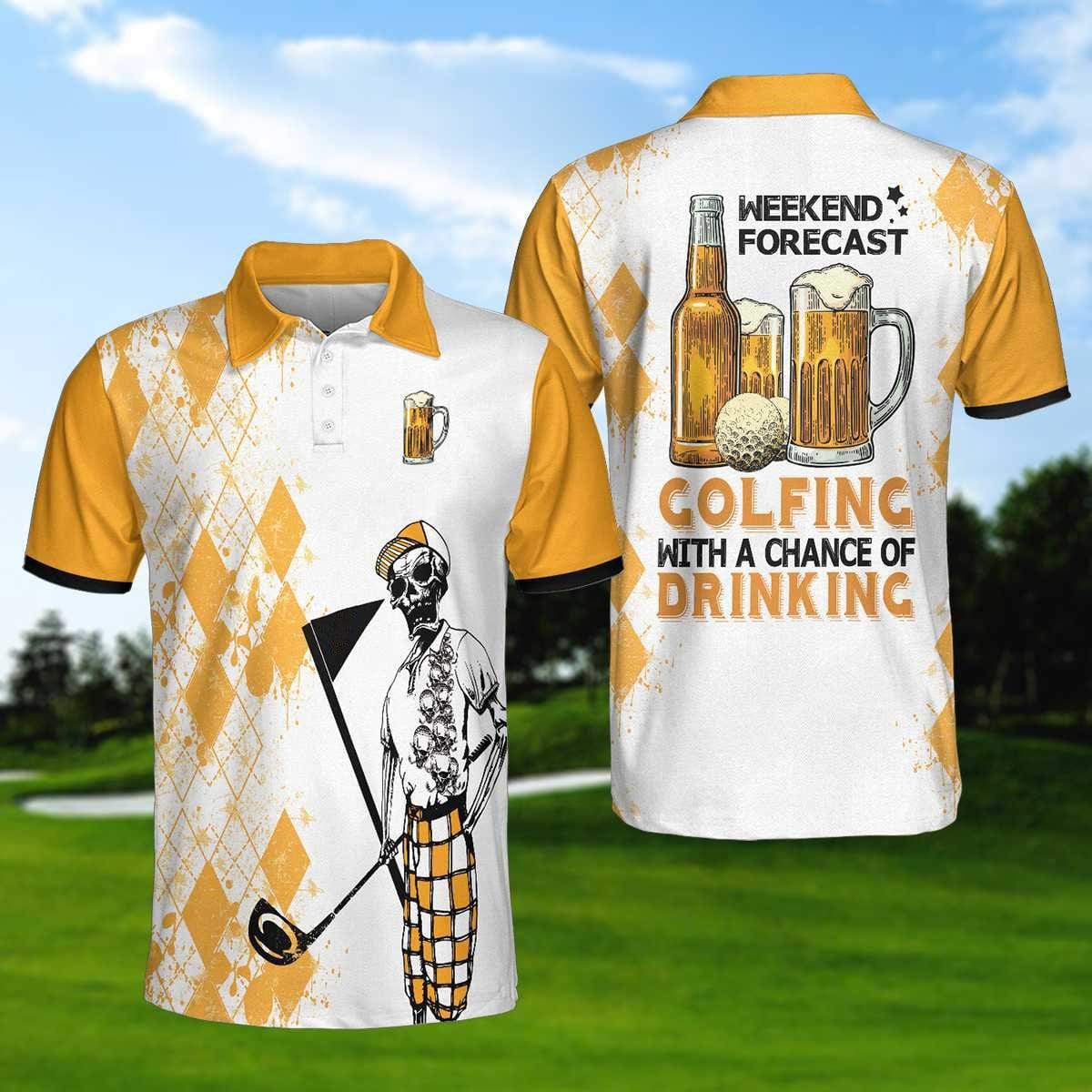 Golf And Beer Weekend Forecast Polo Shirt