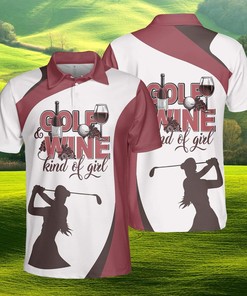 Golf And Wine Kind Of Girl For Golf Girl Unisex Polo Shirt